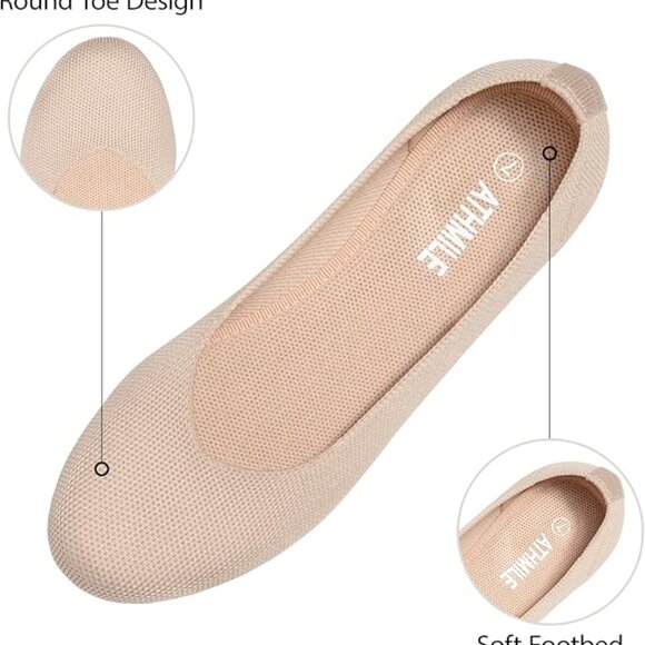 Women's Flat Ballet Shoes - Picture 5 of 5
